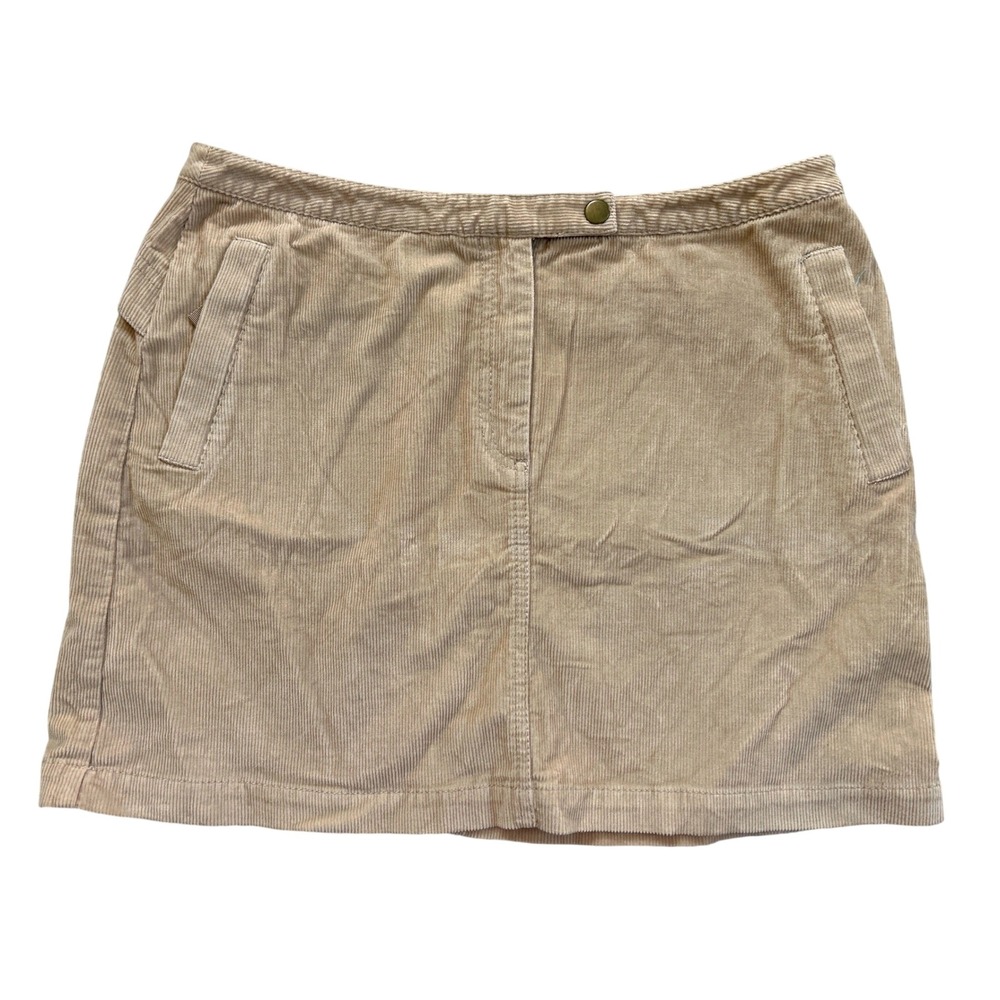The Limited Skirt Women 8 Tan Corduroy Stretch Mini Pocketed